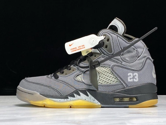 Off-White x Jordan CT8480-001 Air 5 Black 0822